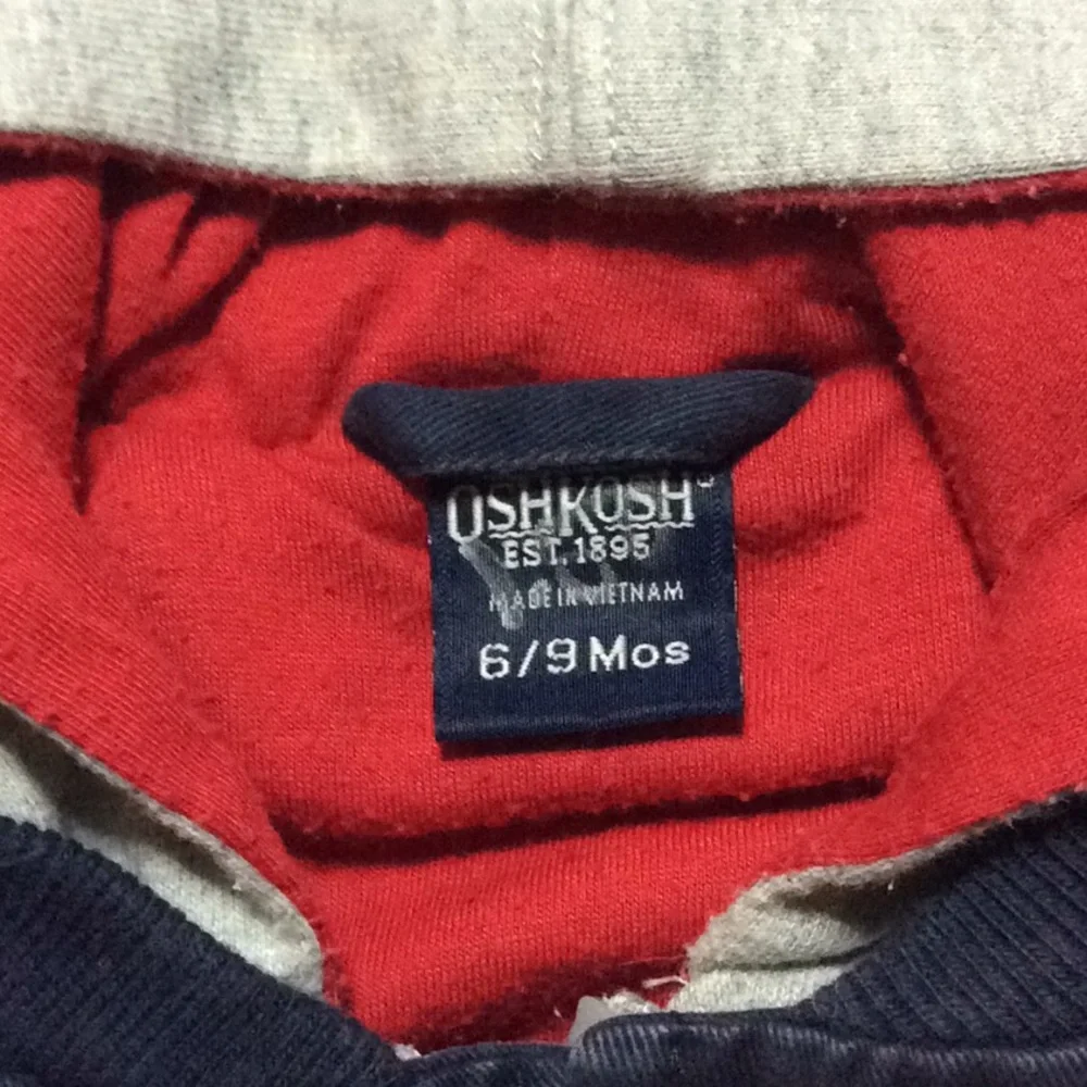 OshKosh Jacket Hooded Zip & Snap front Pockets Size 6-9 mo
